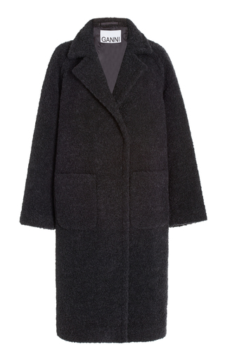 Boucle Wool-Blend Wrap Coat展示图