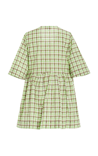 Check Organic Cotton-Blend Seersucker Mini Dress展示图