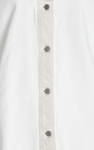 Cutline Button-Detailed Organic Cotton Shirt展示图