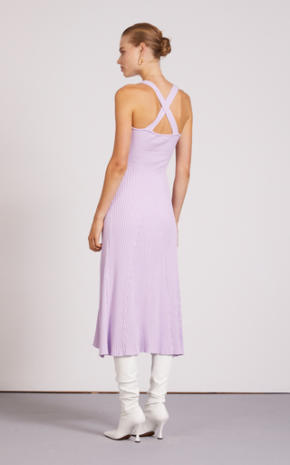 Mikayla Crossed-Back Cotton Midi Dress展示图