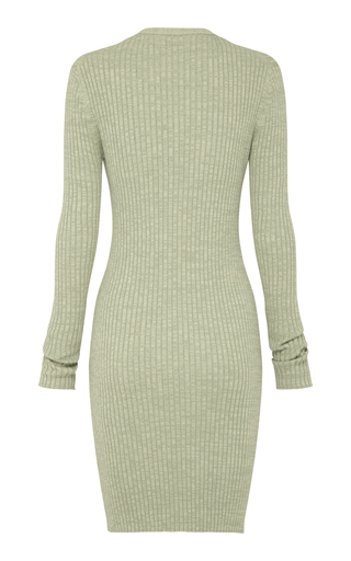 Misha Ribbed-Knit Cotton Midi Dress展示图