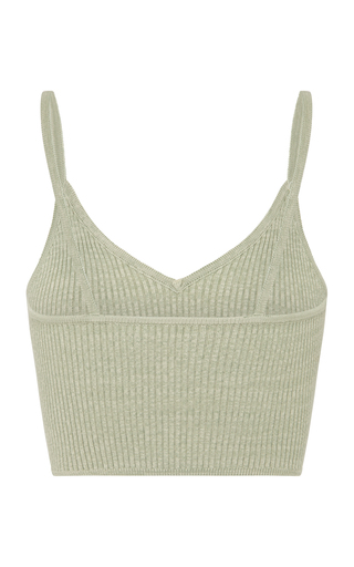 Nellie Ribbed-Knit Cotton-Blend Crop Top展示图