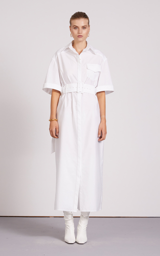 Gayle Button-Detailed Cotton Shirt Dress展示图