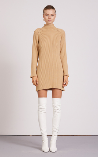 Sadie Mini Funnel Neck Sweater Dress展示图