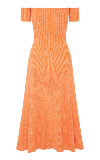 Valerie Ribbed-Knit Cotton-Blend Midi Dress展示图