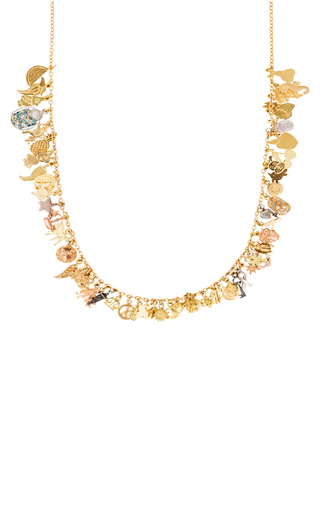 18K Yellow Gold Multi Lucky Charm Necklace展示图