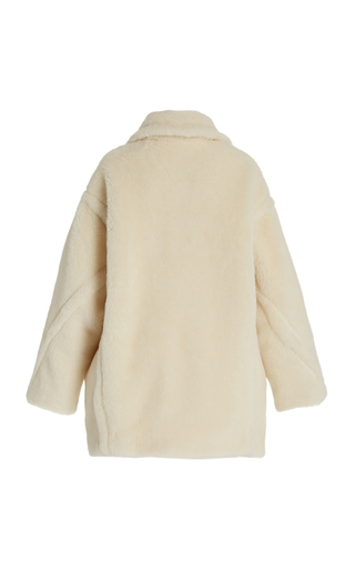 Viale Alpaca, Wool, and Silk Teddy Coat展示图