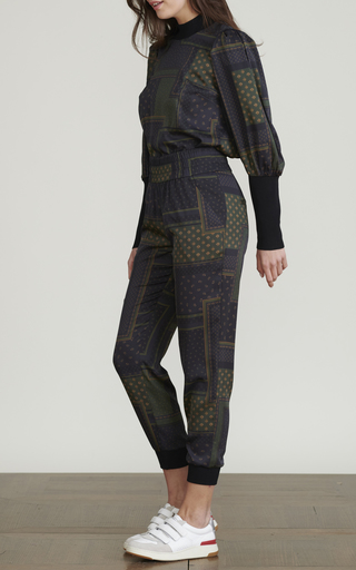 Avamere Geo Printed Crepe Straight-Leg Pants展示图