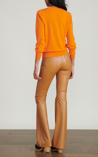 Beverly Vegan Leather Flared Pants展示图