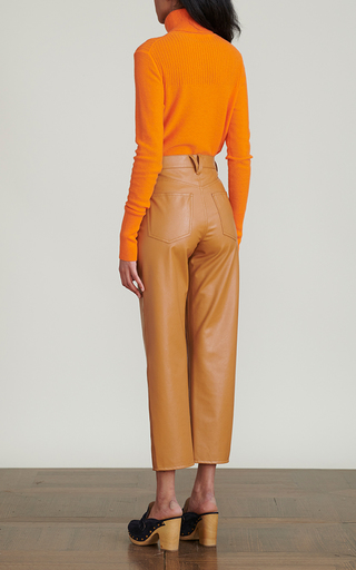 Ryleigh Vegan Leather Straight-Leg Pants展示图