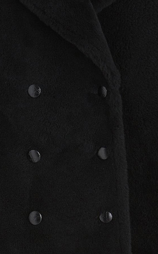 Tirzah Double-Breasted Shearling Peacoat展示图