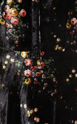 Tracy Printed Velvet Midi Dress展示图