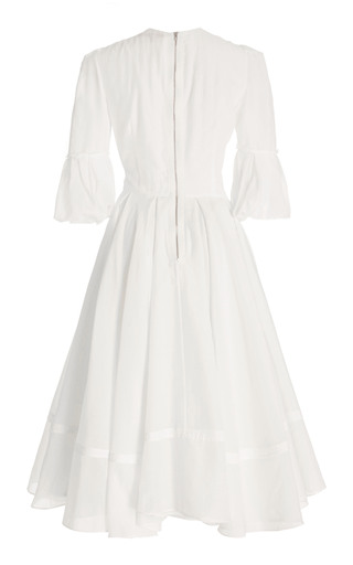 Tatum Pleated Cotton-Chiffon Midi Dress展示图