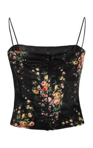 Taya Floral Silk-Crepe Camisole Top展示图