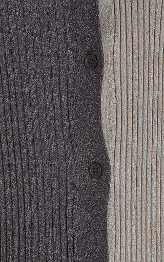Milton Button-Detailed Ribbed-Knit Top展示图