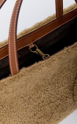 Lady Shearling Satchel Bag展示图