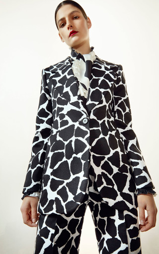 Giraffe-Printed Virgin Wool-Blend Pants展示图