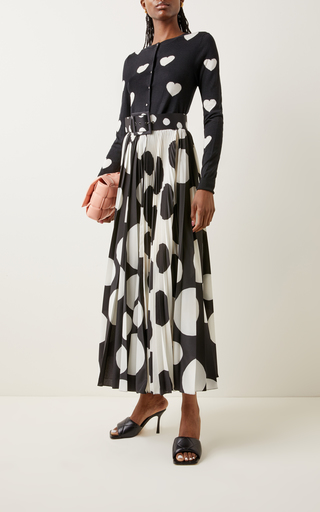 Dot-Printed Crepe de Chine Maxi Skirt展示图