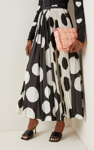 Dot-Printed Crepe de Chine Maxi Skirt展示图