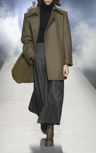 Structured Recycled Wool-Blend Coat展示图