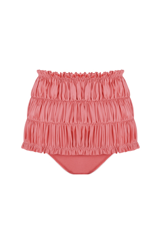 Sunday Ruffled Silk Mini Shorts展示图