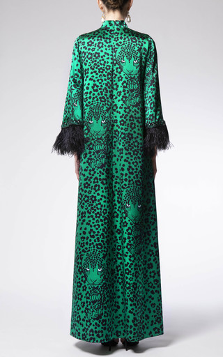 Animal-Printed Silk Dress展示图