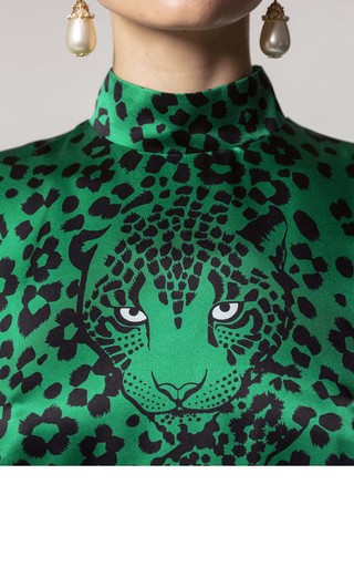 Animal-Printed Silk Dress展示图