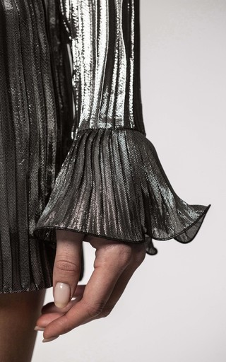 Metallic Silk-Blend Dress展示图