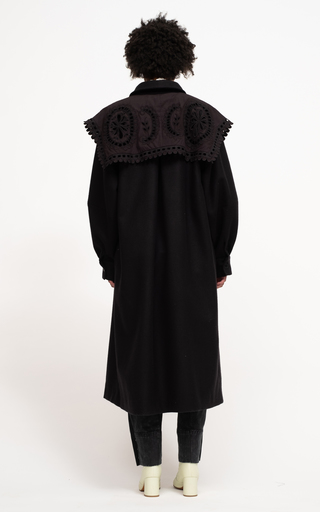 Santos Eyelet-Embroidered Felt Coat展示图