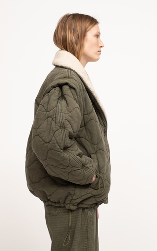 Layla Sandwashed Quilted Puffer Coat展示图