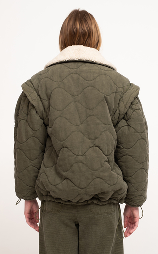 Layla Sandwashed Quilted Puffer Coat展示图