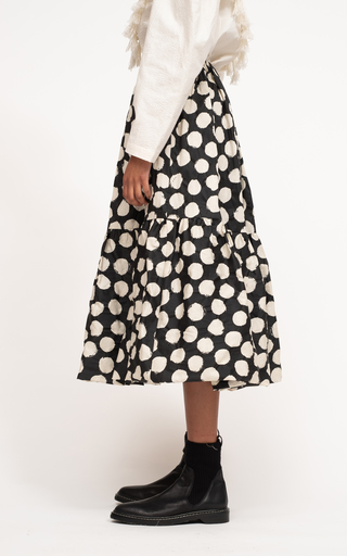 Arline Polka Dot Midi Skirt展示图