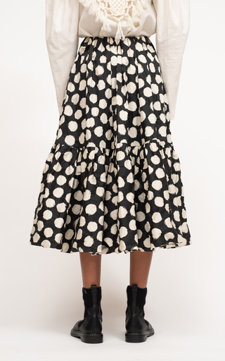 Arline Polka Dot Midi Skirt展示图