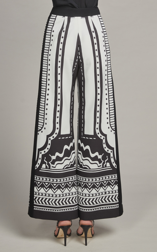 Printed Wide-Leg Crepe Pants展示图