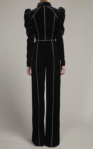 Embellished Velvet Jumpsuit展示图