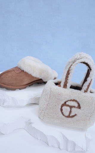 x Telfar Small Reversible Shearling Shopper Tote展示图