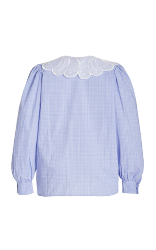 Lace-Trimmed Checked Cotton Shirt展示图