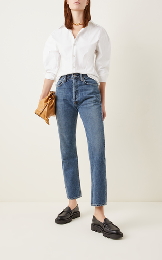 90���s Pinch Waist High Rise Straight-Leg Jeans展示图