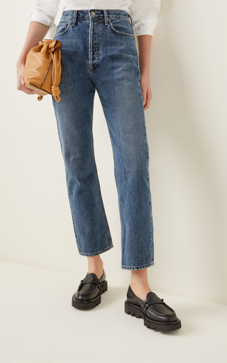 90���s Pinch Waist High Rise Straight-Leg Jeans展示图