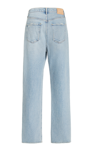 Eva Stretch High-Rise Relaxed Baggy Straight-Leg Jeans展示图