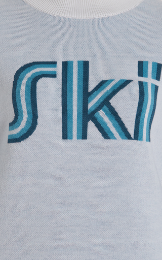 Ski-Knit Wool Mock-Neck Sweater展示图