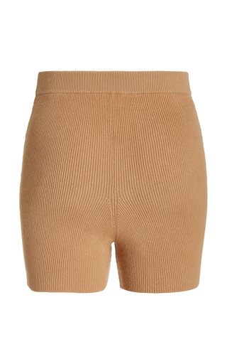 Easy Ribbed-Knit Cotton-Blend Shorts展示图