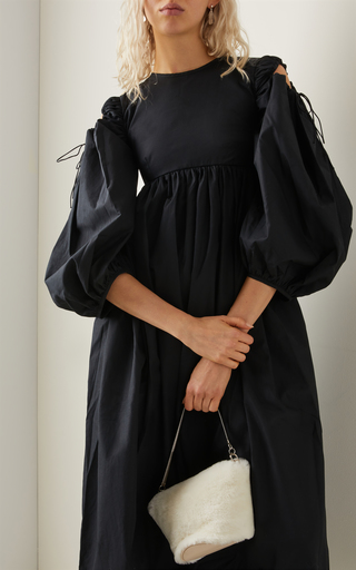 Jojo Puff-Sleeve Organic Cotton Midi Dress展示图