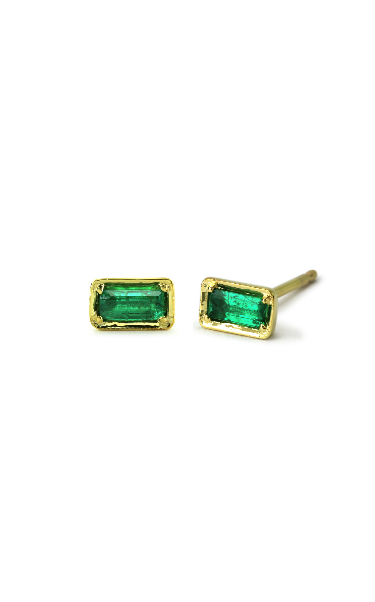 Leone 14K Yellow Gold Emerald Earrings