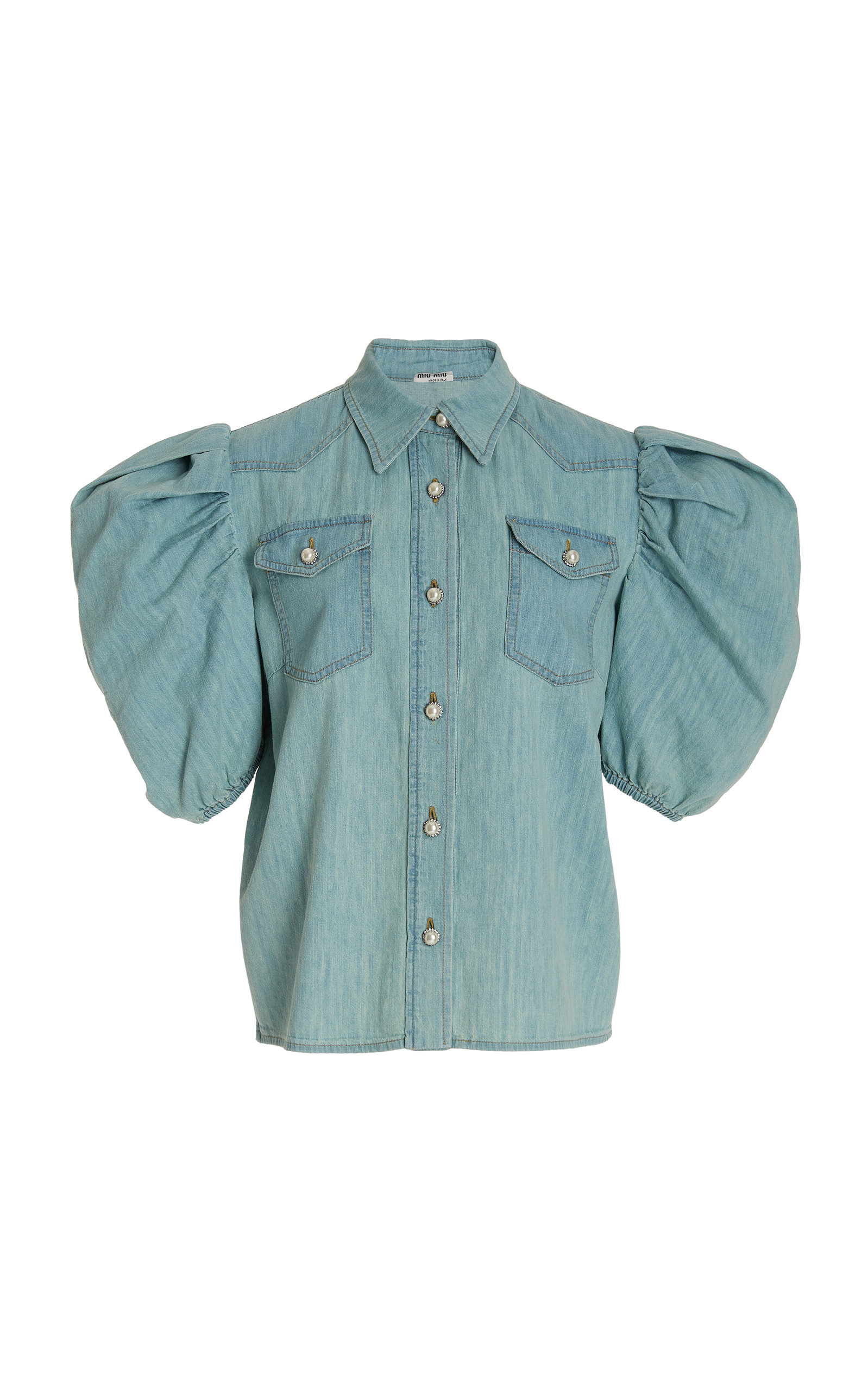 miu miu denim shirt