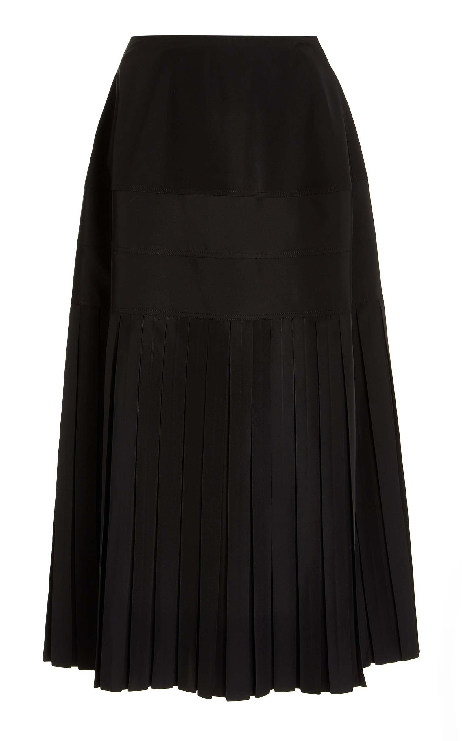 GIA STUDIOS WOMEN'S PLEATED TAFFETA MIDI SKIRT