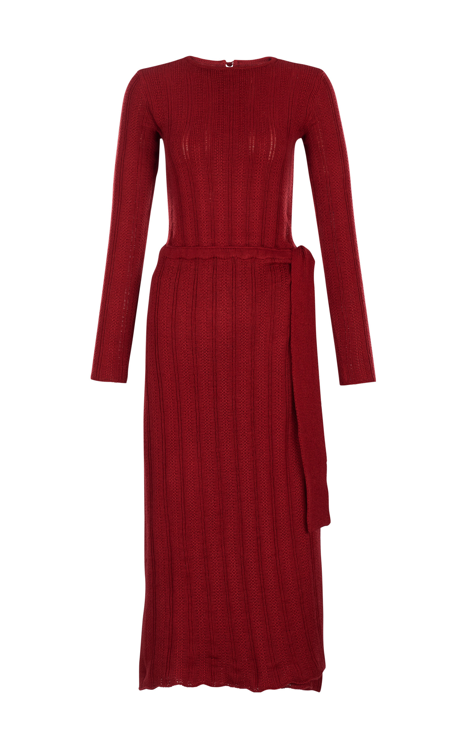 Escvdo Women's Mariana Alpaca-knit Midi Dress In Burgundy | ModeSens