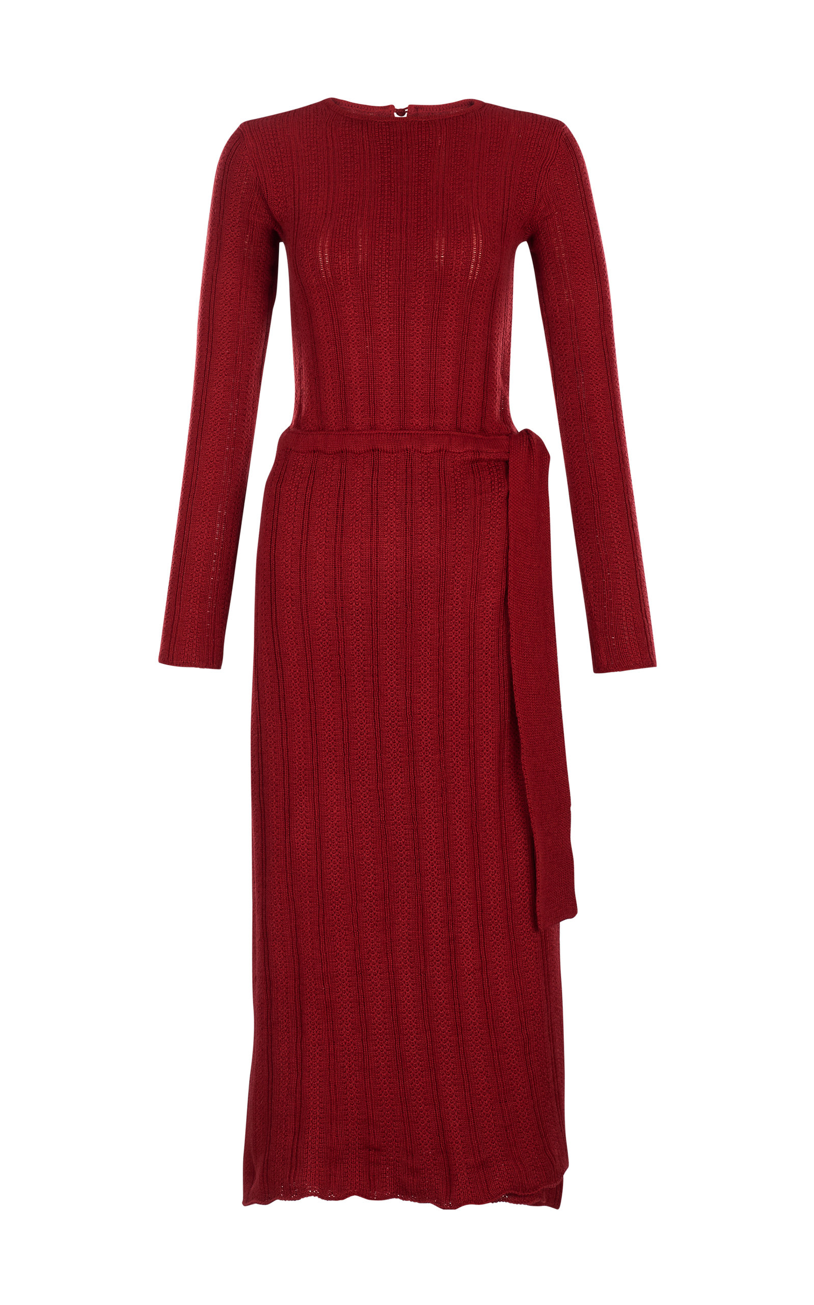 Escvdo Women's Mariana Alpaca-knit Midi Dress In Burgundy | ModeSens GB