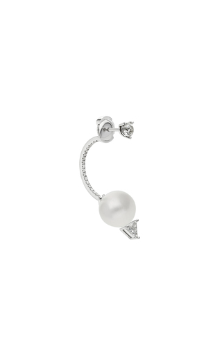 One Of A Kind 18K White Gold Dot & Pearl Earring展示图