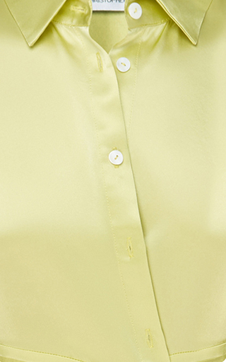 Tie-Detailed Silk Cropped Shirt展示图